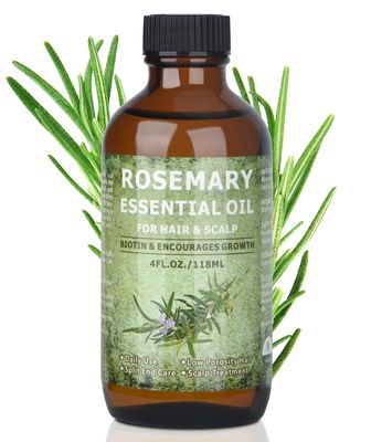 VRJEUGO Rosemary Oil for Hair Growth 4.0oz with Jamaican Black Castor Oil and Jojoba Oil - Nourishing Treatment for Dry, Damaged Hair, Split Ends, and Healthy Growth, Yellow