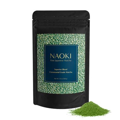 Naoki Matcha Superior Ceremonial Blend - Authentic Japanese First Harvest Ceremonial Grade Matcha Green Tea Powder from Uji, Kyoto (100g 3.5oz)