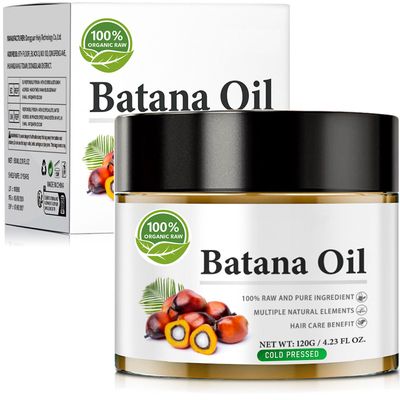 Raw Batana Oil for Hair Growth, 100 Natural Organic-Dr. Sebi Unrefined Oil from Honduran Rainforests Hair Treatment for Hair Loss, Frizzy, Color-treated Damage, Split Ends, Dry (Medium (4.23 Oz))
