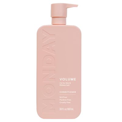 MONDAY HAIRCARE Volume Conditioner (Amazon Exclusive) 30oz for Thin, Fine, and Oily Hair, Made from Coconut Oil, Ginger Extract, Vitamin E, 100 Recyclable Bottles (887ml)