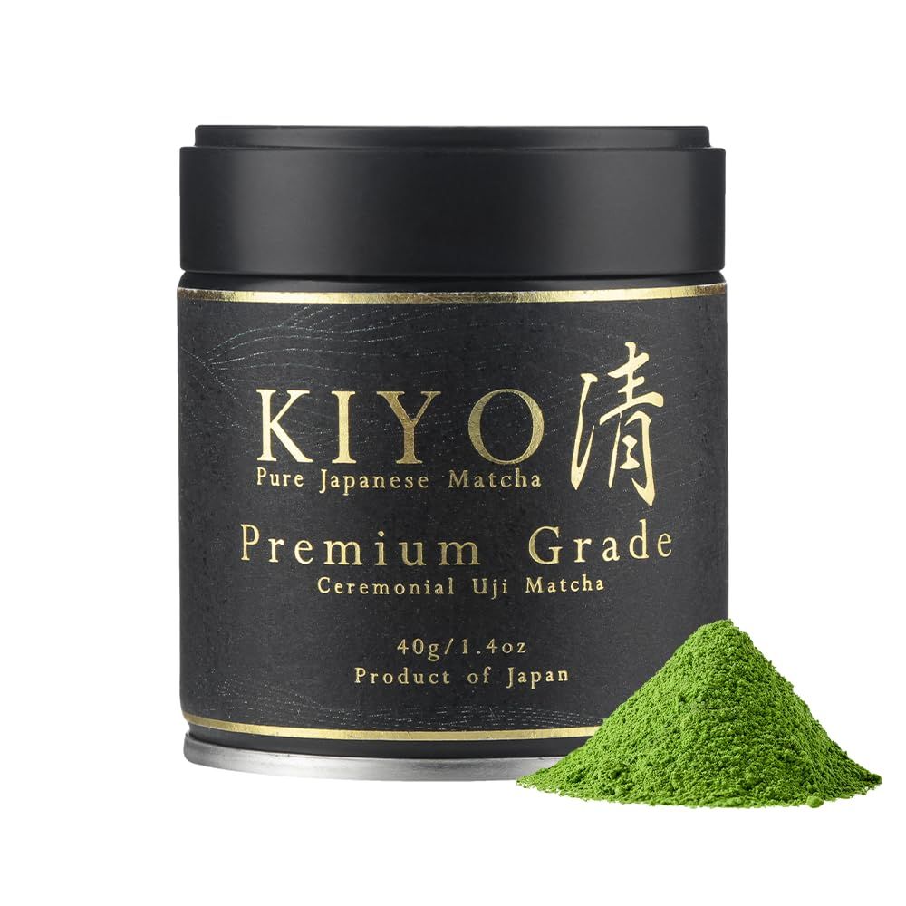 Kiyo Matcha Premium Grade Toyokage Ceremonial Uji Matcha - Pure Japanese First Harvest Ceremonial Grade Matcha Green Tea Powder from Uji, Japan (40g1.4oz)