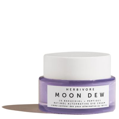 HERBIVORE Moon Dew 1 Bakuchiol Peptides Retinol Alternative Anti Aging Eye Cream Reduces Fine Lines, Wrinkles Puffiness, Plant-based, Vegan, Cruelty-free, 15mL 0.5 oz