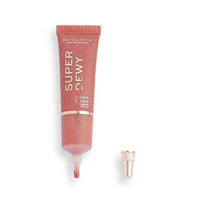 Revolution Beauty, Superdewy Liquid Blush, Richly Pigmented Buildable, Blendable Formula, Flushing For You, 0.5 Fl. Oz.