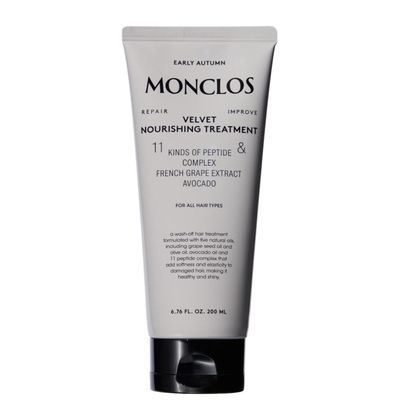 MONCLOS Velvet Nourishing Treatment 6.76 fl. oz. 200 ml, Nourishing Hair Oil for Dry, Frizzy Damaged Hair Fast Easy Hair Mask Deep Conditioning Moisturizing K-Beauty