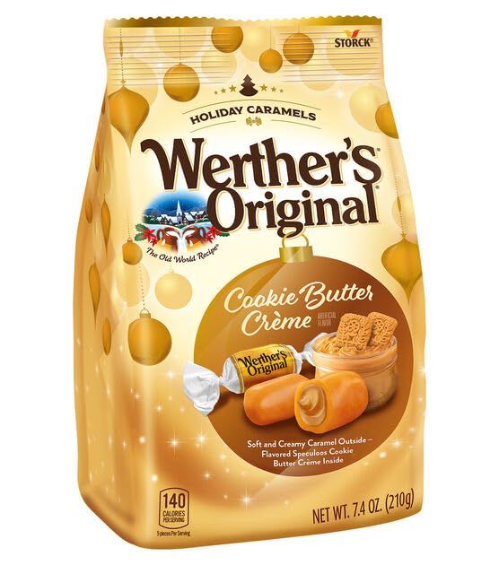 Werther's Original Holiday Caramels Cookie Butter Creme, 7.4oz210g