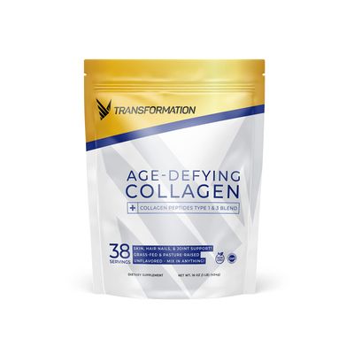 Transformation Grass-Fed Hydrolyzed Collagen Peptides Powder Multi Types 1 3 Pure Bovine Keto Friendly Supports Hair, Skin, Nails 16oz Unflavored Supplement