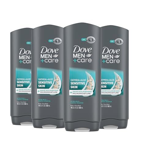 DOVE MEN CARE Sensitive Skin Body Face Wash 4 Count