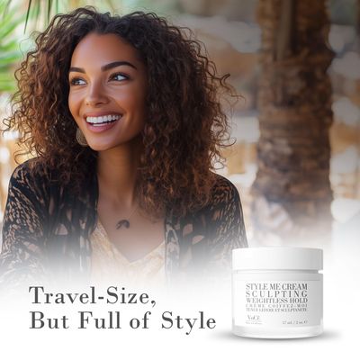 VoC Haircare - Natural Styling Cream Anti-Frizz, Weightless Hold, Shine Enhancing, Non-Toxic, Vegan Haircare for All Hair Types with Argan Oil, Baobab Extract, Brazil Nut Oil (2 oz 57 ml)