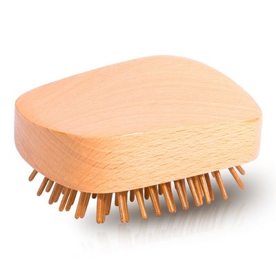 Bamboo Hair Brush, Mini Wood Hair Brush Wooden Scalp Massager for Hair Growth, Travel Detangling Hairbrush Air Cushion Hair Brushes for Women and Men All Hair Types, Easy of Holding