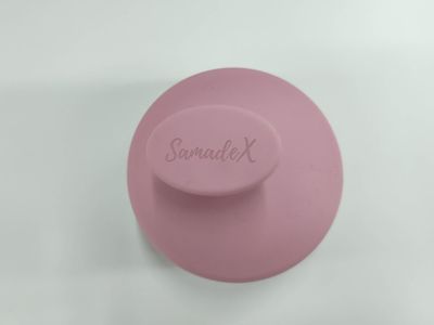 SAMADEX Silicone Hair Scalp Shampoo Brush, Shower Scalp Scrubber with Soft Bristles for Hair Growth Dandruff Removal, Exfoliator, Wet Dry Hair Scalp Care for All Hair Types (Pink)