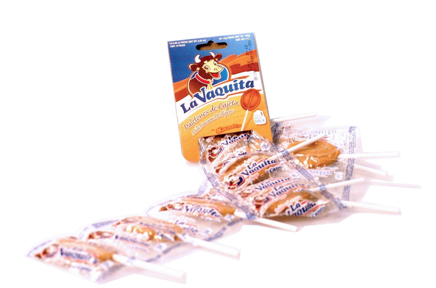 La Vaquita Milk Candy Lollipop 10 Pcs (Pack of 4)