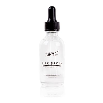 The Hair Shop Silk Drops, Coconut Sunflower Oil Infused Serum for Protecting 100 Remy Human Hair Extensions and Wigs (2 fl oz)