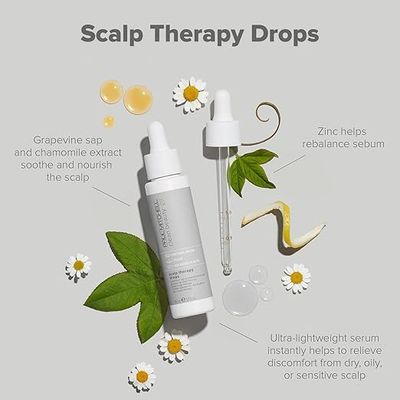 Paul Mitchell Clean Beauty Scalp Therapy Drops, Ultra-Lightweight Scalp Serum Soothes Nourishes All Hair Types, Especially Dry, Oily Sensitive Scalps, 1.7 fl. oz.