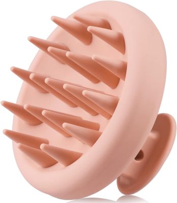JOYAL BEAUTY Scalp Massager Brush, 2 in 1 Shower Brush for Hair Growth and Dandruff Treatment with Soft Silicone Bristles and Massage Nodes for Hair Care (Blush)
