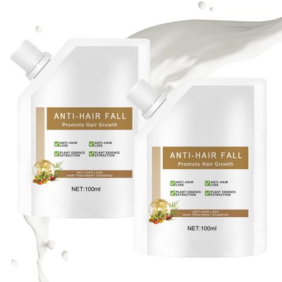 Anti-Hair Fall Hair Loss Shampoo, Anti Hair Loss Shampoo, Anti-Hair Fall Promote Hair Growth Shampoo, Rich in Various Plant Extracts Shampoo, for All Hair Types, 300ml (2PCS)