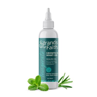 Strands of Faith Invigorate Natural Stimulating Sealing Oil with Peppermint Essential Oil Hydrates, Moisturizes and Revitalizes to Healthy Hair (Essential Oil)