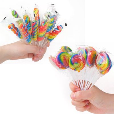 ANNICOO Rainbow Lollipops 30 Pack, Swirl Lollipop and Twisty Lollipop, Individually Wrapped Bulk, Kid&#39;s Lollipops Candy for Birthday Party, Favors Valentine&#39;s day Treats