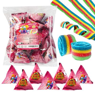 Rainbow strip roll, sweet and sour mixed flavor