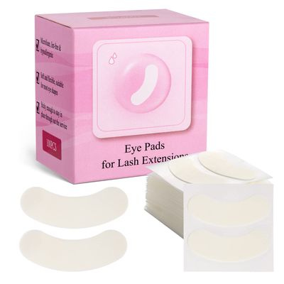 Miuffue 100 PCS Foam Eye Pads for Lash Extensions, Under Eye Pads for Eyelash Extensions, Micro-foam Lash Patches Lint Free, Stick Well, No Tape Needed, Hypoallergenic
