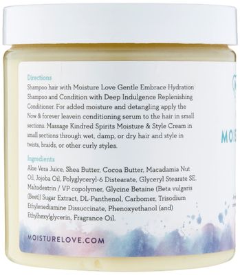 Moisture Style Cream for Curly Hair. Natural Hair Definer and Enhancer Curling Cream Product. Moisturizer, Reduce Frizz Increases Hair Manageability with Shea Butter Travel Size 8oz.