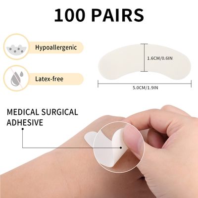 Miuffue 100 PCS Foam Eye Pads for Lash Extensions, Under Eye Pads for Eyelash Extensions, Micro-foam Lash Patches Lint Free, Stick Well, No Tape Needed, Hypoallergenic