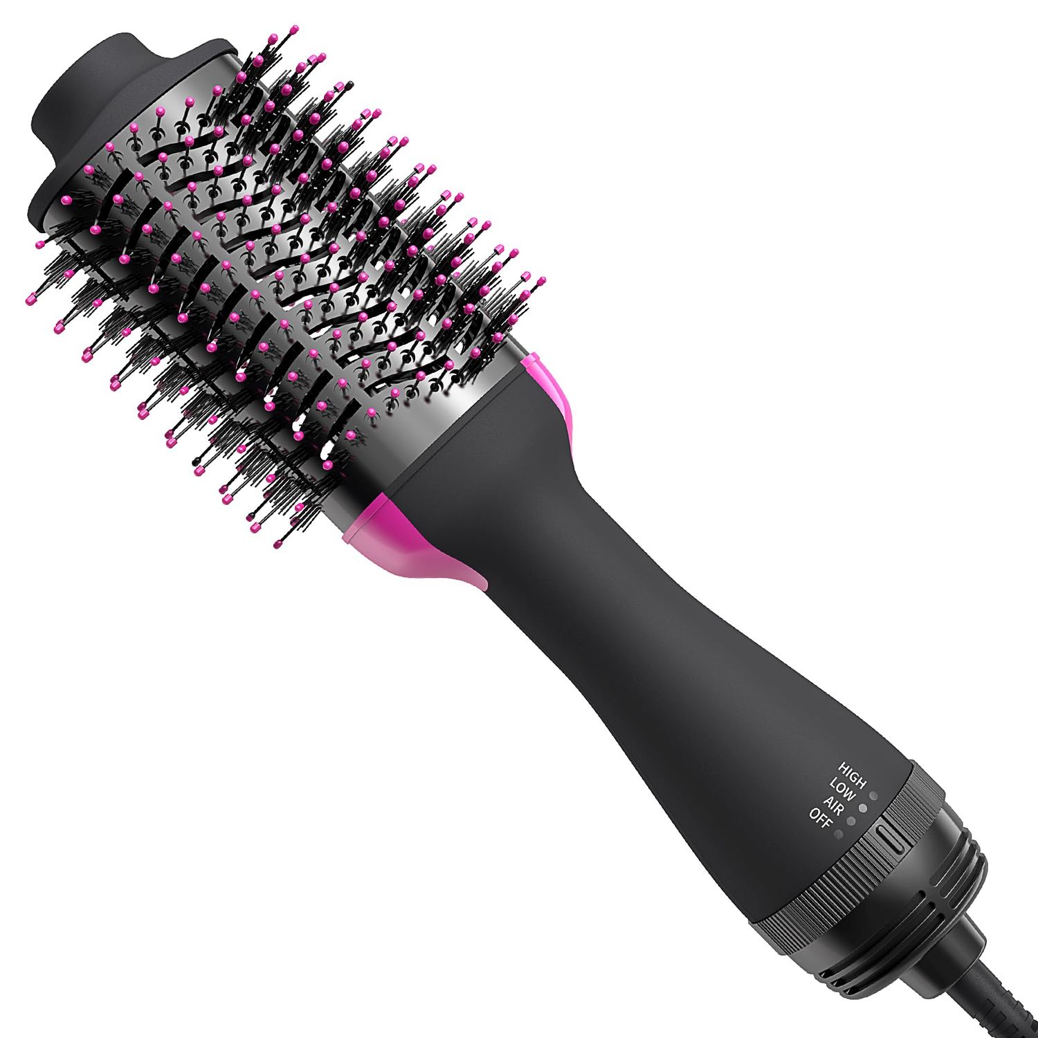 Hot Air Brush One-Step Hairdryer and Styler Volumizer: Blow Dryer Brush for Drying, Volumizing, Smoothing - Heated Brush With 75 mm Oval Barrel