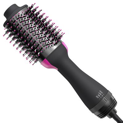 Hot Air Brush One-Step Hairdryer and Styler Volumizer: Blow Dryer Brush for Drying, Volumizing, Smoothing - Heated Brush With 75 mm Oval Barrel