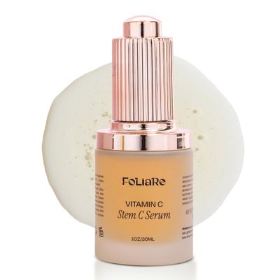 Foliare Vitamin C Serum 20 Stable Vitamin C (Sodium Ascorbyl Phosphate) Citrustem Stem Cells Hyaluronic Acid Ferulic Acid Anti-Aging, Hydration Brightening Natural Scent 1 fl oz