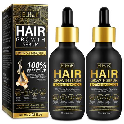 5 Minoxidil Hair Growth Oil with for Men and Women, Natural Scalp Treatment for Thinning Hair, Promotes Thicker, Fuller, and Healthier Hair, Clinically Proven Formula