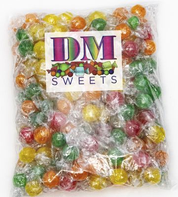 Sour Fruit Balls - 3 lbs of Individually Wrapped Sweet Sour Hard Sucking Candy