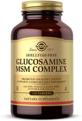 Solgar Glucosamine MSM Complex, 120 Tablets - Promotes Healthy Joints - Supports Range of Motion Flexibility - Supports Collagen - Shellfish-Free - Gluten Free, Dairy Free, Kosher - 40 Servings