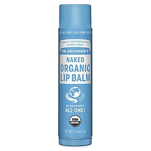 Dr. Bronner&#39;s Magic Soaps Organic Naked Unflavored Lip Balm, 0.15 Ounce