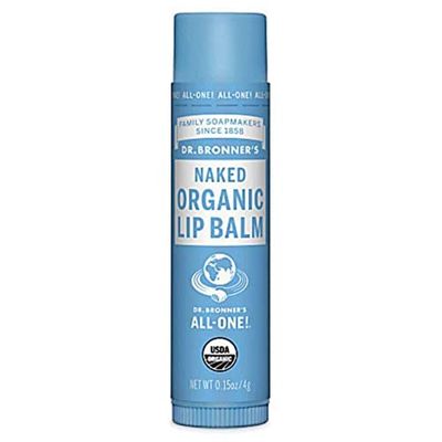Dr. Bronner&#39;s Magic Soaps Organic Naked Unflavored Lip Balm, 0.15 Ounce