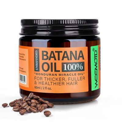 WEEMOTD Unrefined Batana Oil for Hair Growth, Dr. Sebi Raw Batana Oil from Honduras, Hair Mask Hair Growth oil with Organic and Natural Ingredients, Mocha, 2 fl oz