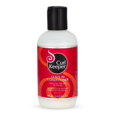 Curl Keeper Leave-In Conditioner for Curly Hair, 3.4 Fl Oz - All-Day Lightweight Moisture for All Curl Types - Softens Dry Hair with Silk Proteins for Shiny Soft Hair - Water-Based Hair Conditioner