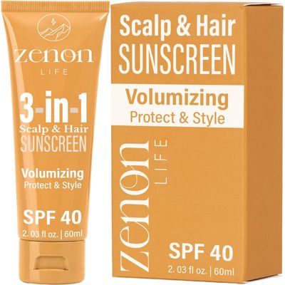 ZenonLife 3-in-1 Scalp Sunscreen for Hair (SPF 40) Sun Protection Hair Cream Nourish Strengthen Hairs SPF Hair Protection Ideal Sunblock