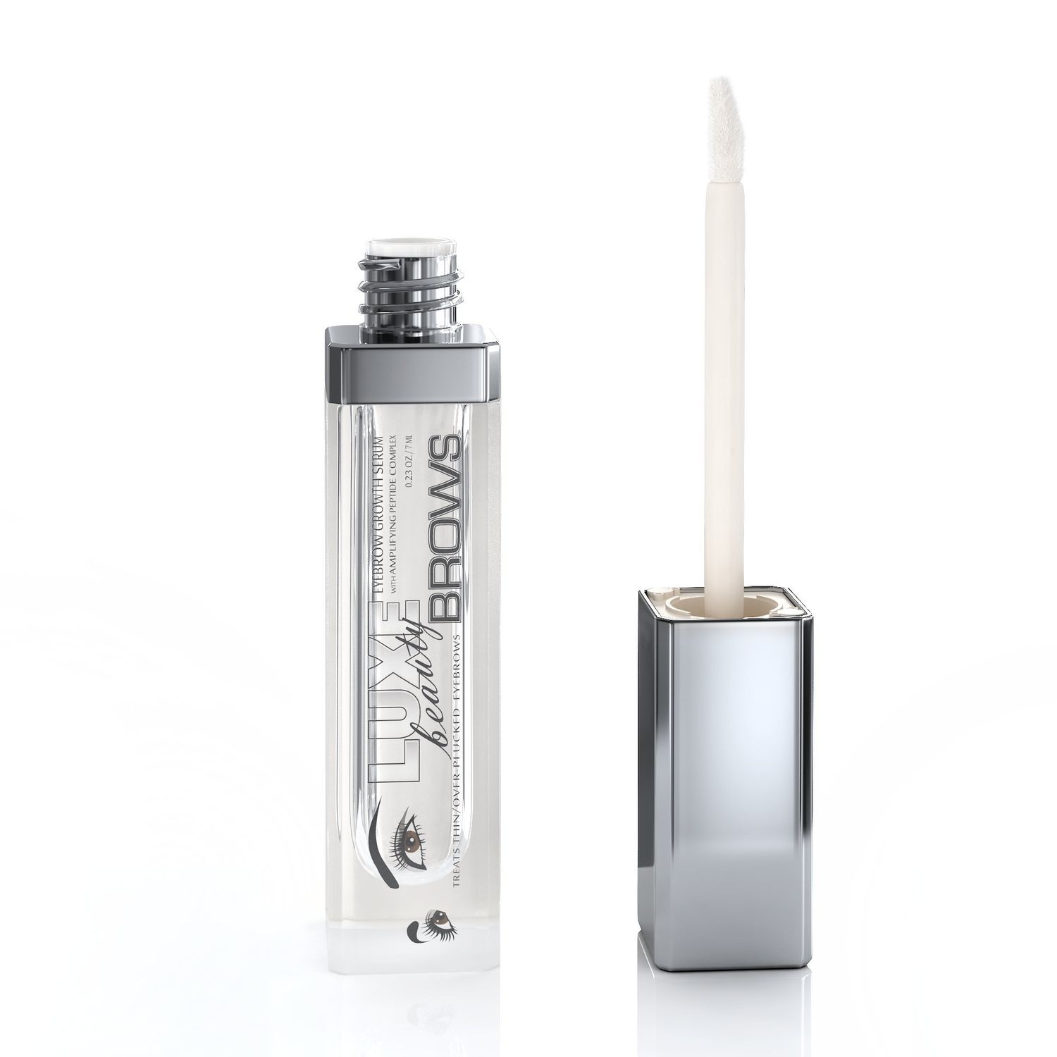Luxe Beauty Brows Eyebrow Growth Serum For Men and Women Treats Thin Over-Plucked Eyebrows With Amplifying Peptide Complex 0.23 Oz 7 Ml