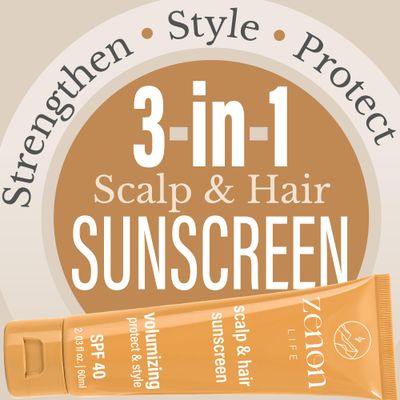 ZenonLife 3-in-1 Scalp Sunscreen for Hair (SPF 40) Sun Protection Hair Cream Nourish Strengthen Hairs SPF Hair Protection Ideal Sunblock