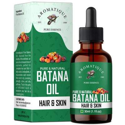 Aromatique Batana Oil Pure Cold-Pressed Premium Hair Skin Nourishment Sourced from Honduras Derived from Palm Nut Oil (30 ML) CLEAR