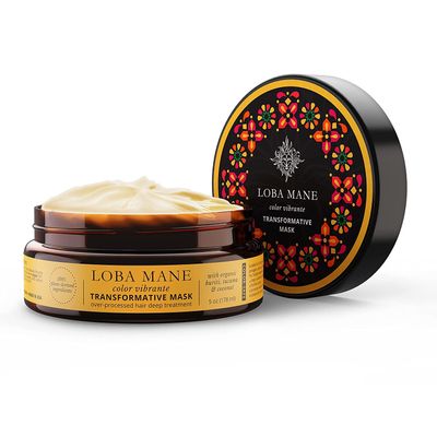 Loba Mane Hair Mask for Dry Damaged Hair - Deep Conditioner for Curly Hair - Hair Repair Treatment Mask - Color Safe, Natural Organic (5oz)