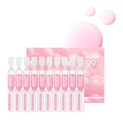 medicube Salmon DNA PDRN Pink One Day Serum 99 Salmon DNA PDRN Intensive Ampoule, Collagen, Glutathione, Hyaluronic Acid - Improves skin radiance Korean skincare 0.05 fl.oz x 10e
