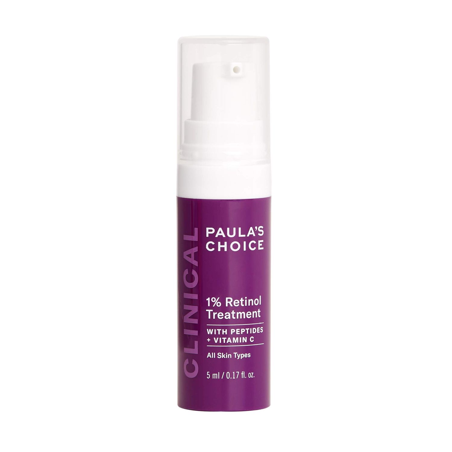 Paula&#39;s Choice CLINICAL 1 Retinol Treatment Cream with Peptides, Vitamin C Licorice Extract, Anti-Aging Wrinkles, Travel Size. PACKAGING MAY VARY.