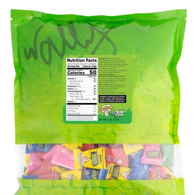 WARHEADS - Extreme Sour Hard Candy - Sour Apple, Black Cherry, Blue Raspberry, Lemon Watermelon Flavors - 2 lb. Bulk Bag