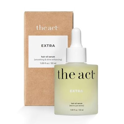 The Act EXTRA Hair Oil Serum for Damaged, Brittle, Dry Hair with Coconut, Argan Castor Oils - Strengthening Nourishing Elixir, Ideal for All Hair Types - Non Greasy Finish 1.69 fl oz
