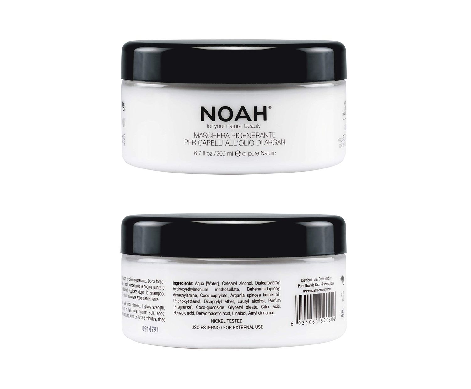 Noah Hair Mask for Hair Growth and Hair Regeneration - Argan Oil Mask for Dry Damaged Hair - Split End, Hydrating, Sulphate Free, Nourishing and Organic Hair Mask and Hair Moisturizer - 6.76 fl.oz
