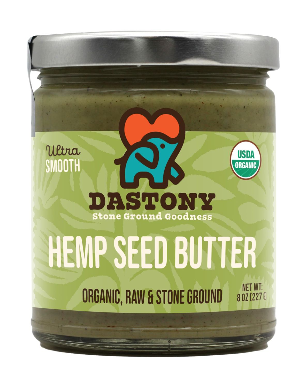 Dastony Organic Raw Hemp Seed Butter, 8 oz Only One Ingredient Vegan, Paleo and Keto Friendly, Non GMO, Gluten-free - Pack of 1