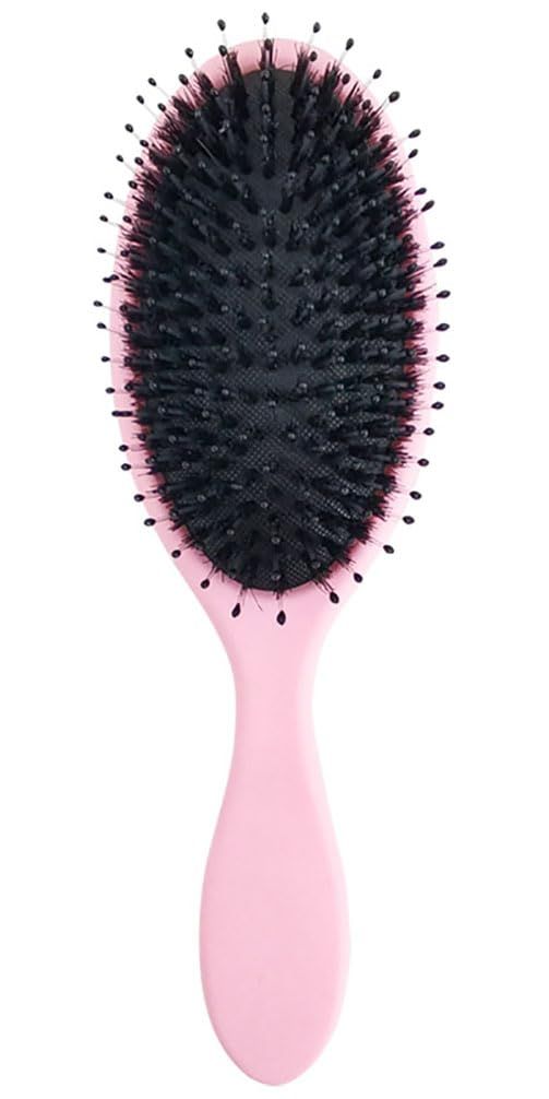 Boar Bristle Detangling Paddle Hair Brush for Curly Fine Straight Natural Tangled Hair, Anti-frizz Styling Smoothing Hairbrush for Women Men