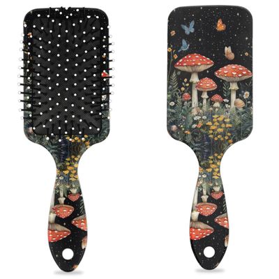 Kids Hair Brush for Boys Girls Toddler - Mushrooms Detangler Hairbrush for Wet Dry Thin Long Curly Hair Pain-Free Comb Glide Through Tangles with Ease and Massage Scalp