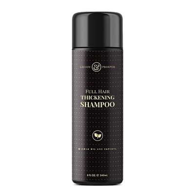 Groom Prosper - Hair Thickening Shampoo for Men, 8 Oz - Restores, Nourishes, Protects, Strengthens thinning hair - Combats follicle aging process to prevent hair loss and breakage