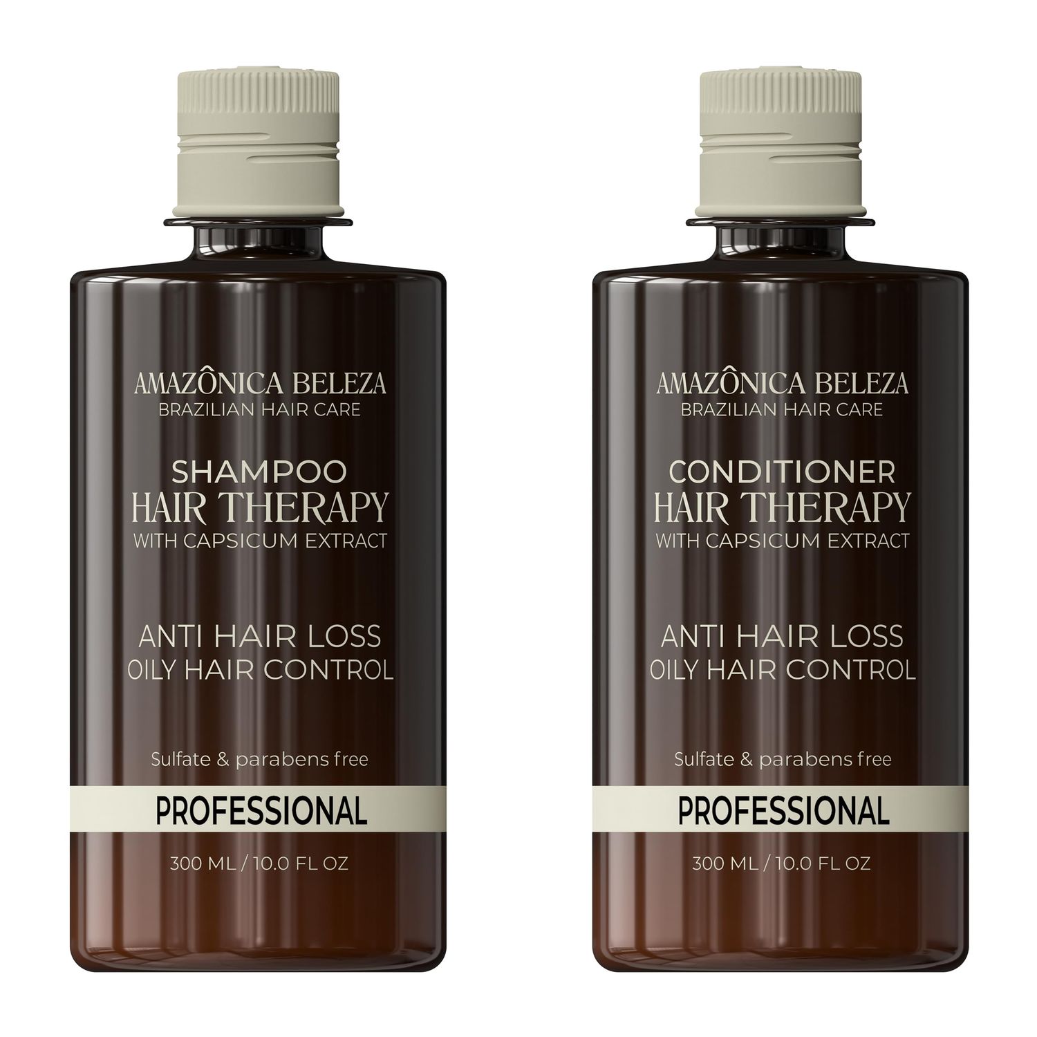 Hair Therapy Shampoo Conditioner Set for Stronger, Thicker Hair - Professional Anti-Hair Loss and Oil Control, Hydrates and Adds Shine, Paraben-Free, Silicone-Free